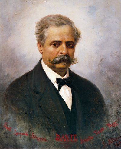 Ritratto di Francesco De Sanctis (1817-83), critico letterario e storico italiano, dipinto di Saverio Altamura da Saverio Altamura