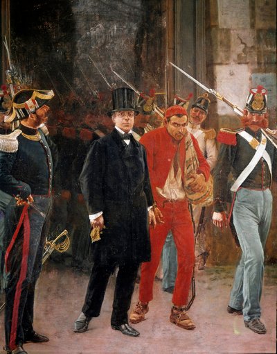 Risorgimento: arresto del patriota e politico italiano Carlo Poerio (1803-1867) da Saverio Altamura