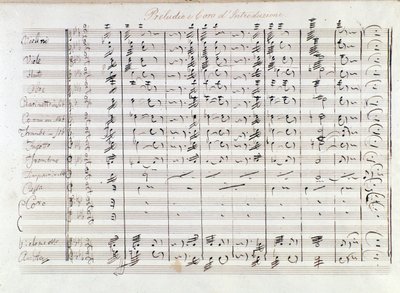 Prima pagina del preludio dell