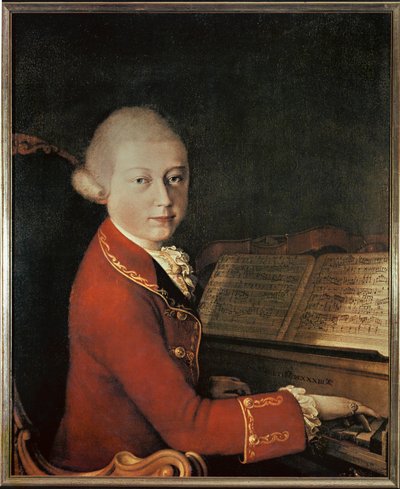 Mozart a Verona (olio su tela) da Saverio dalla (after) Rosa
