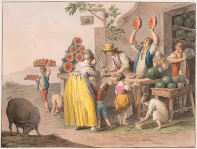 Negozio di angurie napoletano da Saverio della Gatta