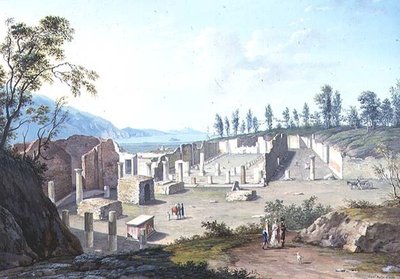 Grand Tourists alle rovine di Pozzuoli, vicino a Napoli da Saviero Xavier della Gatta