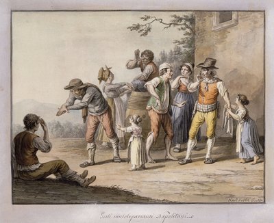 Napoletani che gesticolano a un Muto; Gesti Mutoloparlanti Napolitani da Saviero Xavier della Gatta