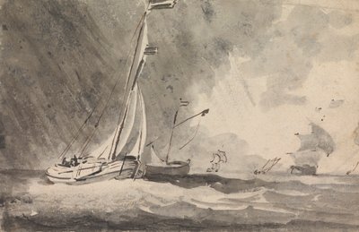 Barche in una tempesta di pioggia da Sawrey Gilpin