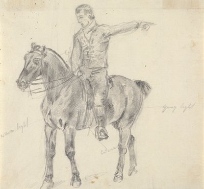 Figura a cavallo rivolta a sinistra da Sawrey Gilpin