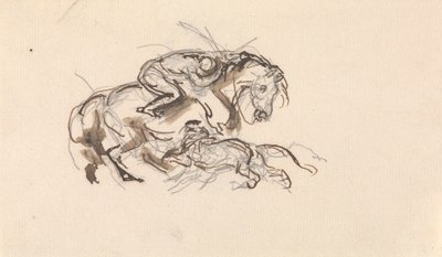 Cavaliere e Cavallo Attaccati da un Leone da Sawrey Gilpin