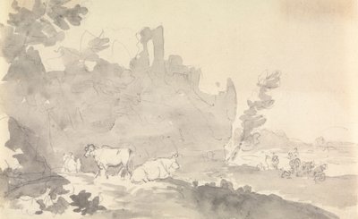 Paesaggio con Mucche in Primo Piano da Sawrey Gilpin