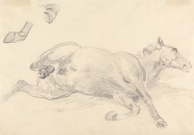 Studio di un cavallo sdraiato da Sawrey Gilpin