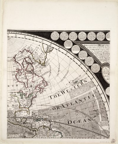 Una nuova e corretta mappa del mondo (sezione), c.1774 da Sayer & Bennett