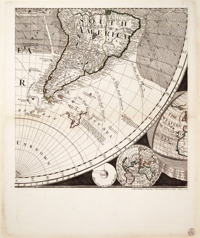 Una nuova e corretta mappa del mondo (sezione), c.1774 da Sayer & Bennett
