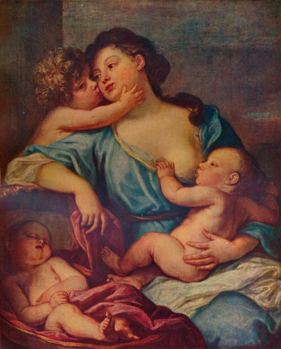Ritratto di una signora e tre bambini da Sébastien Bourdon