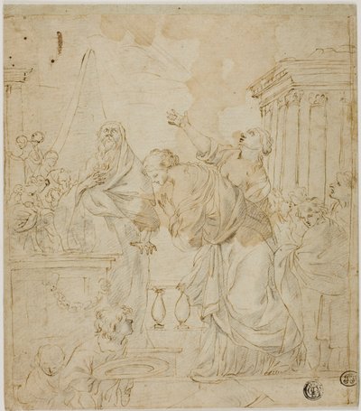 Sacrificio della figlia di Jefte da Sébastien Bourdon
