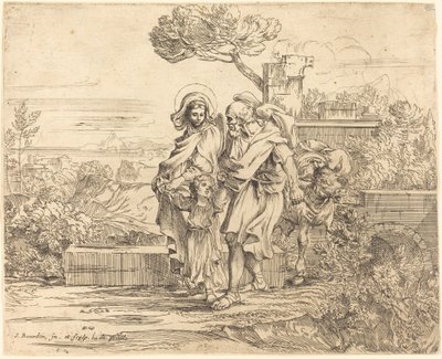 Il riposo durante la fuga in Egitto da Sébastien Bourdon