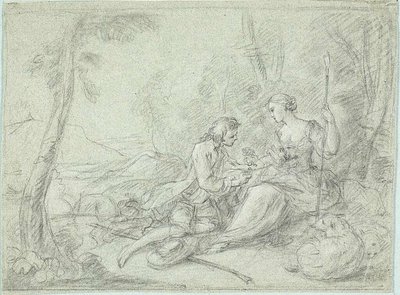 Pastore e Pastora da Sébastien Le Clerc the Younger