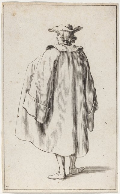 Uomo in piedi visto da dietro da Sébastien Le Clerc the elder