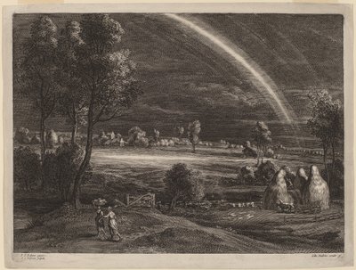 Paesaggio con un grande arcobaleno da Schelte Adams Bolswert after Sir Peter Paul Rubens