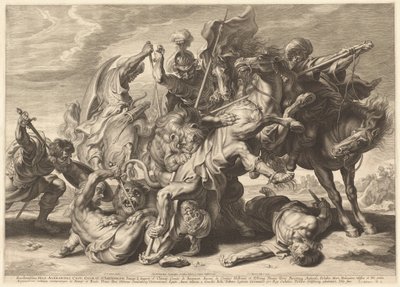 Caccia al leone da Schelte Adams Bolswert after Sir Peter Paul Rubens