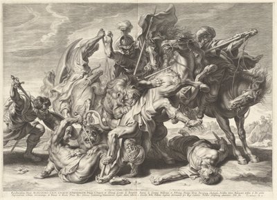 Caccia al leone da Schelte Adams Bolswert after Sir Peter Paul Rubens