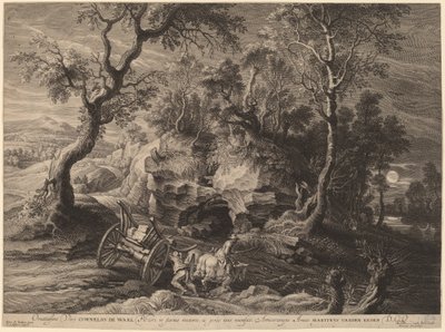Paesaggio roccioso da Schelte Adams Bolswert after Sir Peter Paul Rubens