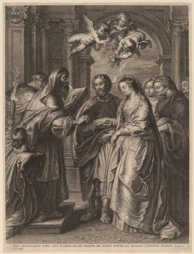 Il matrimonio della Vergine da Schelte Adams Bolswert after Sir Peter Paul Rubens