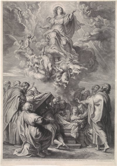 Ascensione di Maria con apostoli da Schelte Adamsz. Bolswert