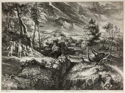 Paesaggio con Filemone e Bauci, da Grandi Paesaggi da Schelte Adamsz. Bolswert