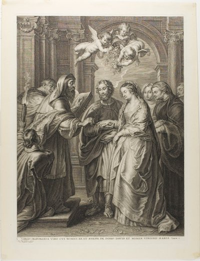 Il matrimonio della Vergine da Schelte Adamsz. Bolswert