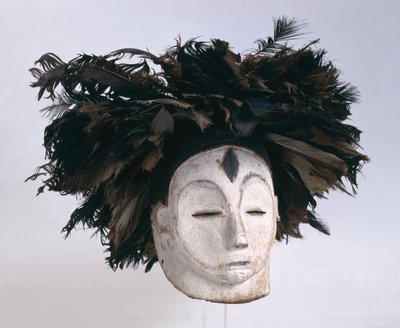 Maschera di iniziazione Fang, dal Gabon da School African