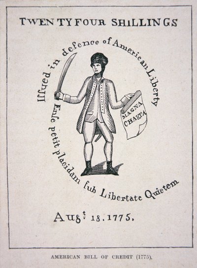 Biglietto di credito americano per ventiquattro scellini da School American
