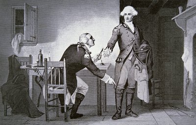 Traditore americano: il generale Benedict Arnold istruisce Andre a nascondere documenti nel suo stivale da School American