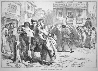 I bostoniani leggono lo Stamp Act da School American