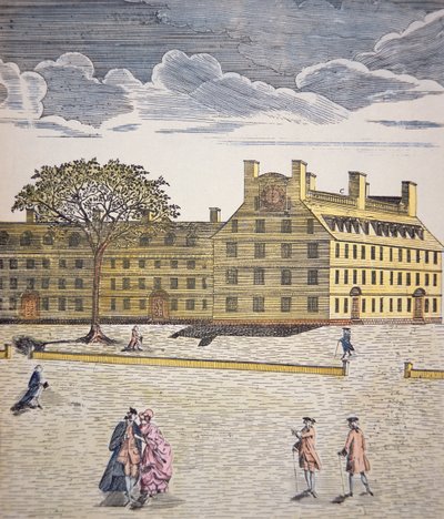 Harvard College, Cambridge, Massachusetts c.1740 da School American