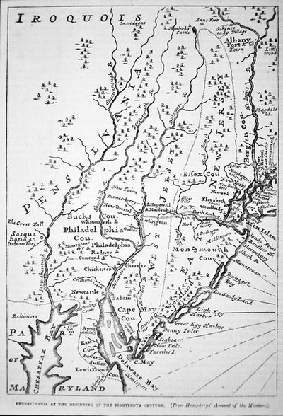 Mappa della Pennsylvania all