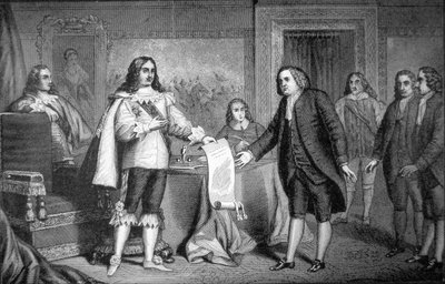 William Penn riceve la Carta della Pennsylvania da Carlo II d