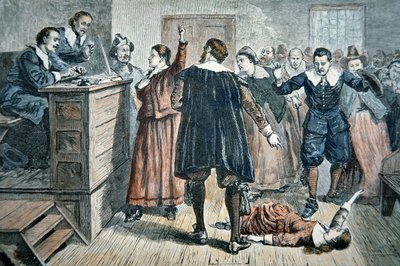 Streghe di Salem - una ragazza stregata a un processo nel 1692 da School American