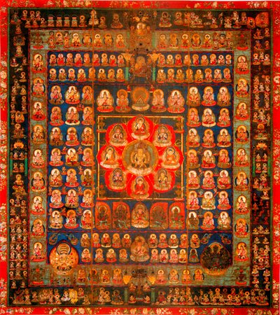 Buddhismo: mandala taizokai (Garbhadhatu) detto del Mondo della matrice da School Asian