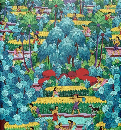 Pittura naïf tradizionale balinese, Indonesia XX secolo da School Balinese