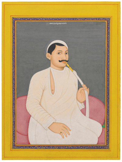 Ritratto seduto di Ram Chandra Lahiri, Dewan di Cooch Bewar (1829 - 1842, c. 1840) da School Bengali