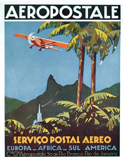 Aeropostale", Servizio postale aereo, Rio de Janeiro da School Brazilian