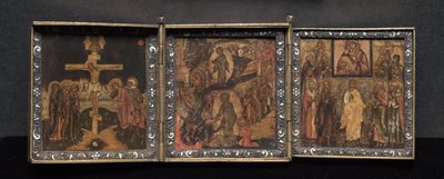 Trittico portatile: La Resurrezione e Anastasis da School Byzantine