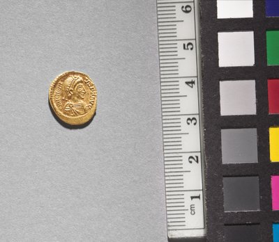 Solidus di Arkadios (dritto), 395-408 (oro) da School Byzantine