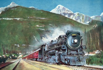 Ferrovia del Pacifico Canadese ai piedi delle Montagne Rocciose da School Canadian