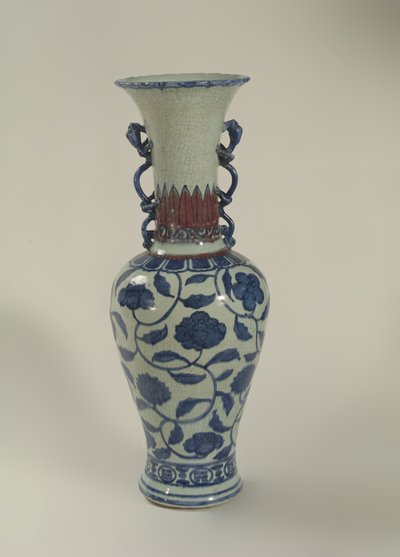 Vaso Ming blu e bianco da School Chinese
