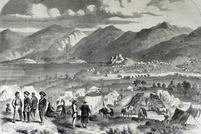 Campo della cavalleria Sikh a Cowloong da School Chinese
