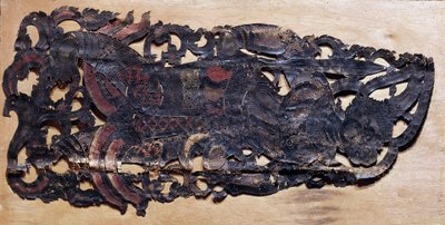 Arte cinese: pelle di bue tagliata per il gioco delle ombre cinesi durante le rappresentazioni teatrali dell