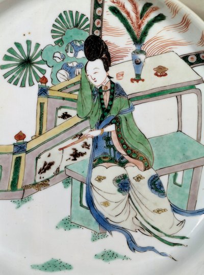 Arte cinese: la signora su una panchina da School Chinese