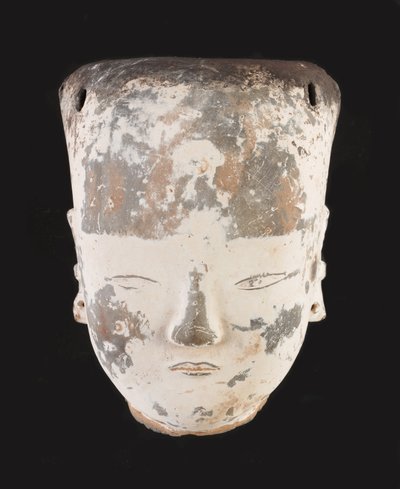 Testa di una signora (terracotta con tracce di slip bianco e pittura) da School Chinese