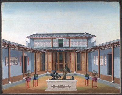 Tempio di Honam - Cortile con Quartieri Residenziali da School Chinese