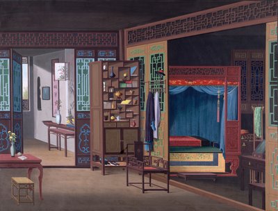 Interno di una casa cinese a Canton da School Chinese