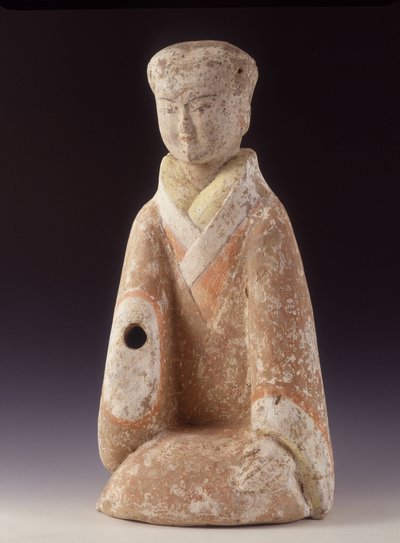 Dama di Corte. Cina, era Han occidentale (206 a.C. - 220 d.C.), statuetta in terracotta alta 60 cm da School Chinese
